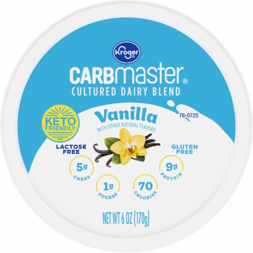Kroger Carbmaster Vanilla Lowfat Yogurt Tub Perspective: left