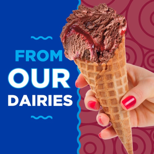 Kroger® Deluxe Chocolate Cherry Nut Truffle Ice Cream Tub Perspective: left