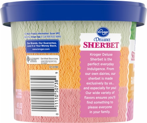 Kroger® Deluxe Low Fat Rainbow Sherbet Perspective: left