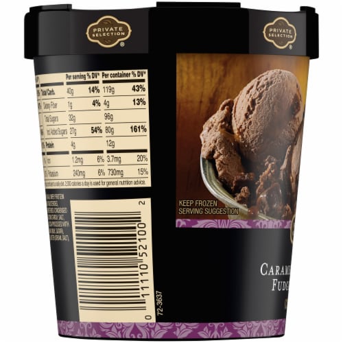 Private Selection® Caramel Hazelnut Fudge Truffle Ice Cream Perspective: left