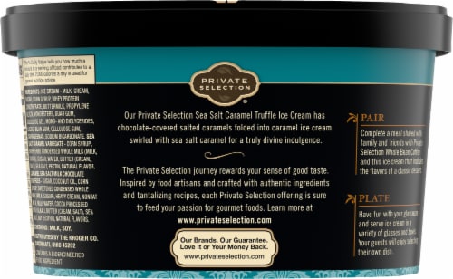 Private Selection® Sea Salt Caramel Truffle Ice Cream Tub Perspective: left