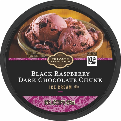 Private Selection® Black Raspberry Chocolate Chunk Ice Cream Perspective: left