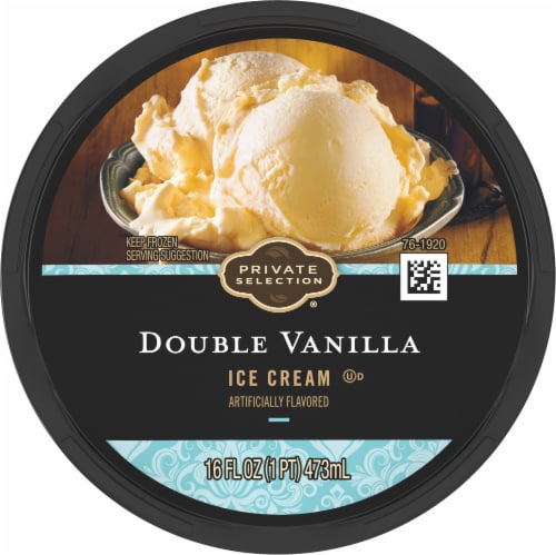 Private Selection® Double Vanilla Ice Cream Pint Perspective: left
