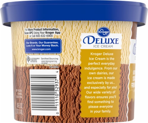 Kroger® Deluxe Best of Both Chocolate & French Vanilla Ice Cream Perspective: left