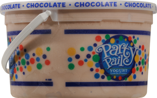 Party Pail Chocolate Frozen Yogurt Pail Perspective: left