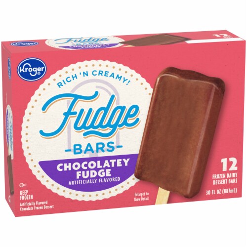 Kroger® Chocolatey Fudge Frozen Dairy Dessert Bars Perspective: left