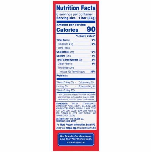 Kroger® Strawberry Fruit Bars Perspective: left