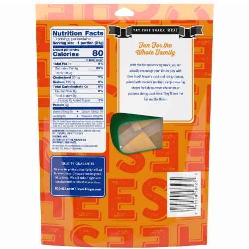 Kroger® Mild Cheddar Snack Cheese Perspective: left