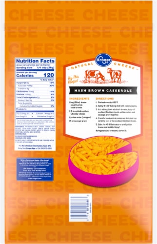 Kroger® Shredded Medium Cheddar Cheese Perspective: left