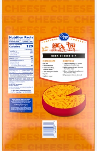 Kroger® Sharp Cheddar Shredded Cheese Family Size Perspective: left