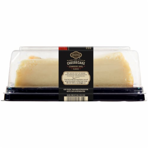 Private Selection® Classic & Strawberry Swirl Cheesecake Slices Perspective: left