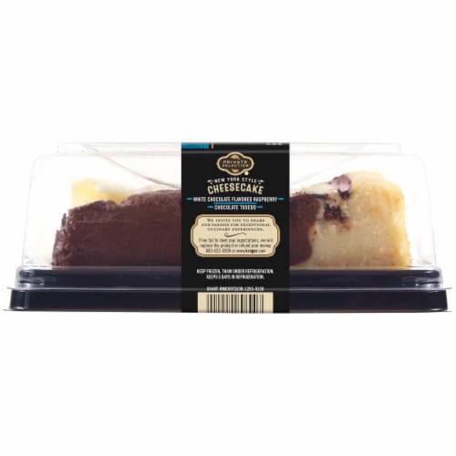 Private Selection™ White Chocolate Raspberry Tuxedo Cheesecake Slices Perspective: left