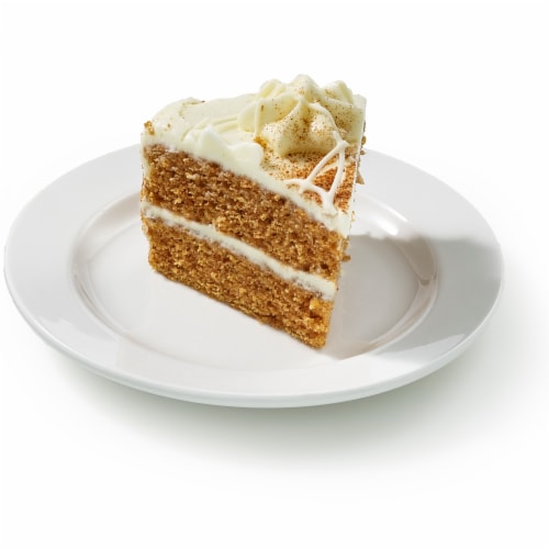 Bakery Fresh Pumpkin Spice Cake with Cream Cheese Icing Perspective: left