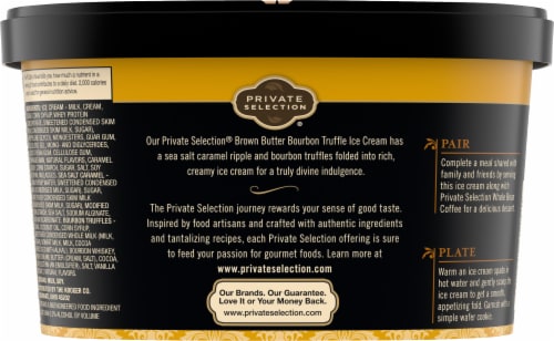 Private Selection® Brown Butter Bourbon Truffle Ice Cream Tub Perspective: left