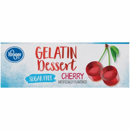 Kroger® Sugar Free Cherry Flavored Gelatin Dessert Perspective: left