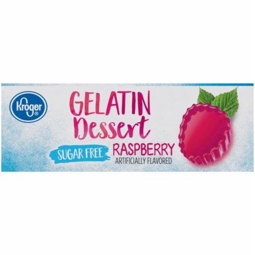 Kroger® Sugar Free Raspberry Flavored Gelatin Dessert Perspective: left