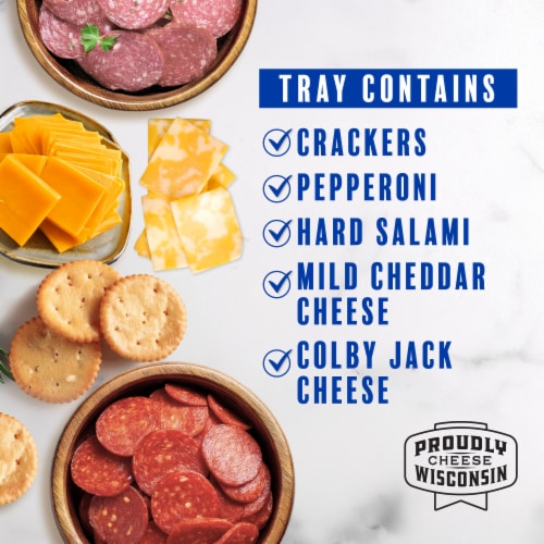 Kroger® Pepperoni Salami Cheese and Crackers Party Tray Perspective: left