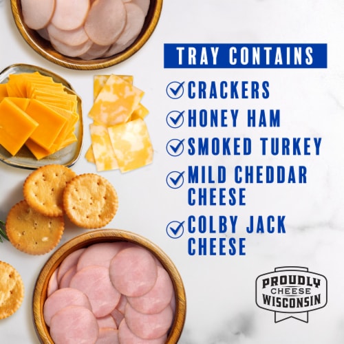 Kroger® Ham Turkey Cheese and Crackers Party Tray Perspective: left