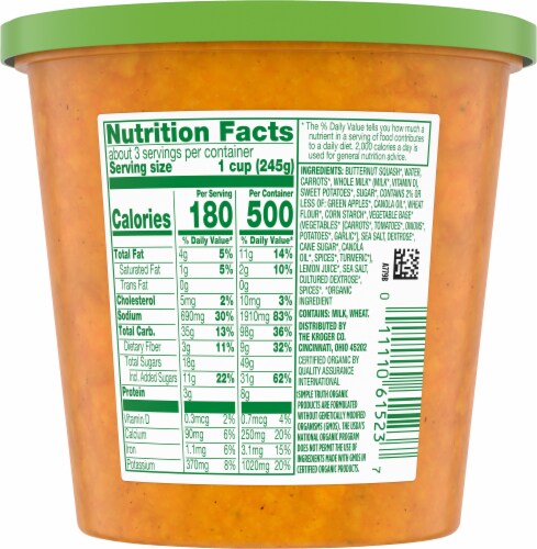 Simple Truth Organic® Butternut Squash Soup with Sweet Potato & Apple Perspective: left