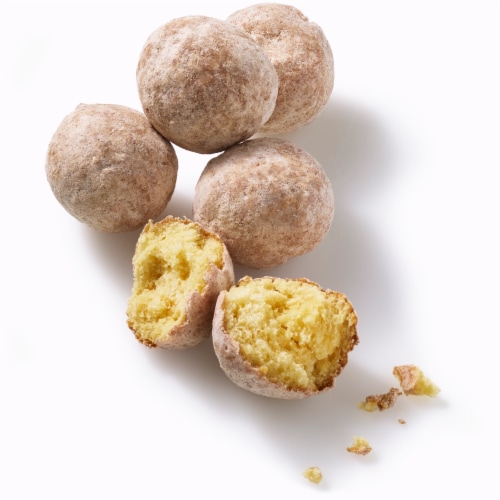 Bakery Fresh Goodness Cinnamon Powder Donut Holes Perspective: left