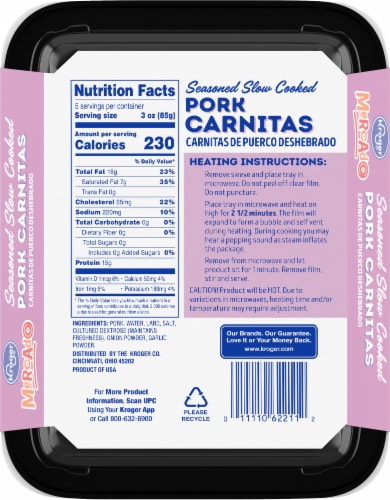 Kroger® Mercado Seasoned Slow Cooked Pork Carnitas Perspective: left