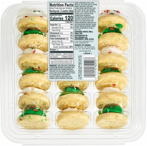 Bakery Fresh Mini Vanilla Frosted Cookies Perspective: left