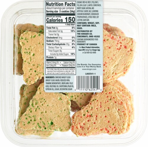 Bakery Fresh Mini Holiday Sugar Cookies Perspective: left