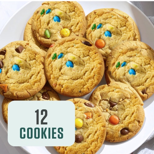 Bakery Fresh Cookies Made With M&M's® Chocolate Candies Perspective: left