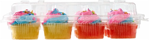 Bakery Fresh Unicorn Mini Cupcakes with Buttercreme Icing Perspective: left