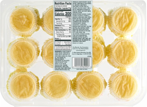 Bakery Fresh Spring Vanilla Cupcakes Perspective: left