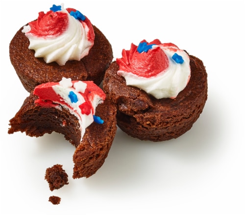 Bakery Fresh Mini Brownies Patriotic Party Platter Perspective: left