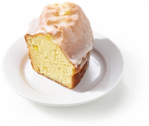 Bakery Fresh Lemon Pudding Cake Slice Perspective: left