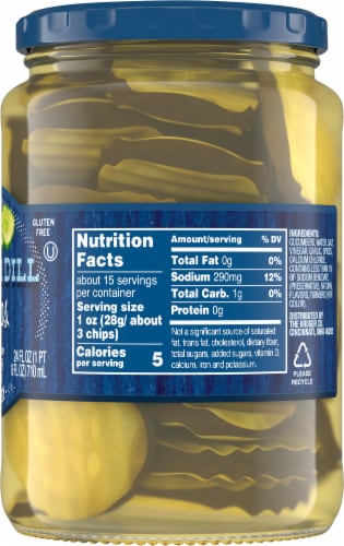 Kroger® Kosher Dill Pickle Chips Perspective: left