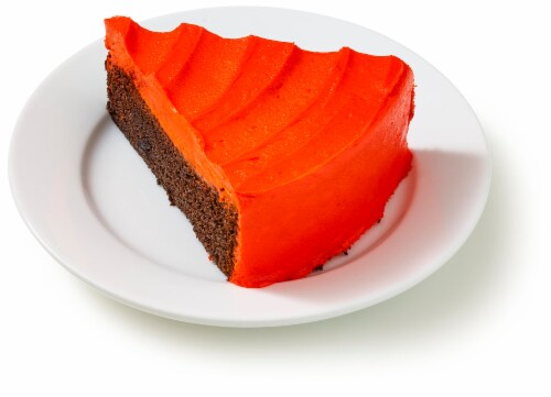Bakery Fresh Pumpkin Decorated Chocolate Cake With Buttercreme Icing Perspective: left
