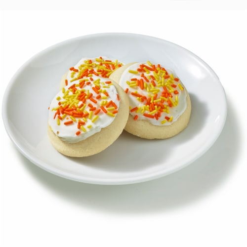 Bakery Fresh Candy Corn Frosted Cookies Perspective: left