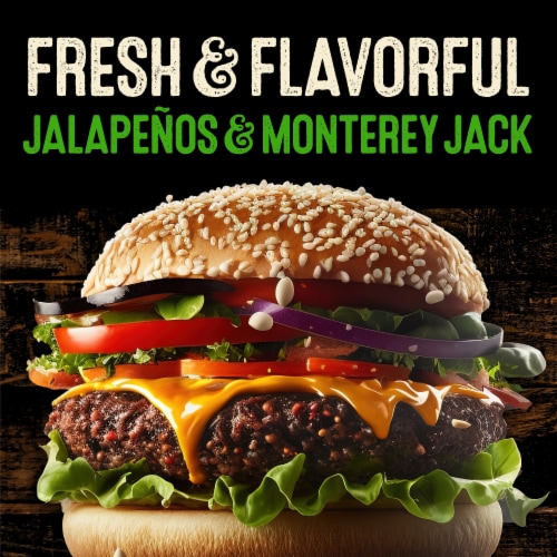 Private Selection Fresh Angus Jalapeno Pepper Jack Beef Patties Perspective: left