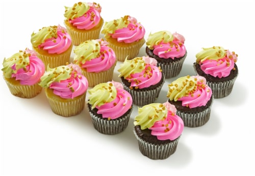 Cupcakes With Whippy Icing Variety Perspective: left