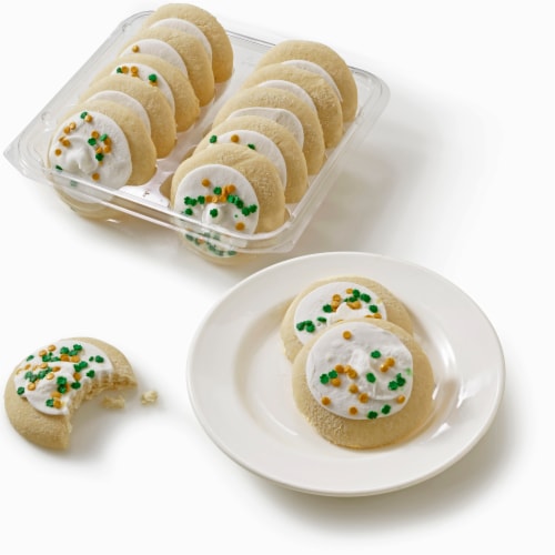 Bakery Fresh St. Patty's Frosted Cookies Perspective: left