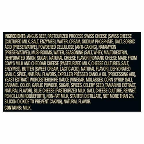 Private Selection® Mushroom and Swiss Cheese Angus Ground Beef Patties Perspective: left