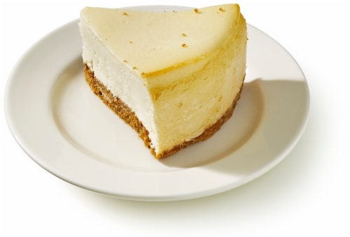 Bakery Fresh New York Plain Cheesecake Slice Perspective: left