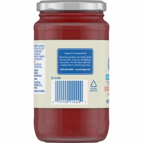 REDUCED SUGAR STRAWBERRY PRESERVES - KROGER - 15.5 OZ Perspective: left