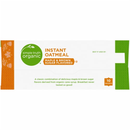 Simple Truth Organic® Maple & Brown Sugar Instant Oatmeal Perspective: left