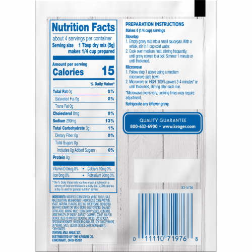 Kroger® Mushroom Gravy Mix Perspective: left
