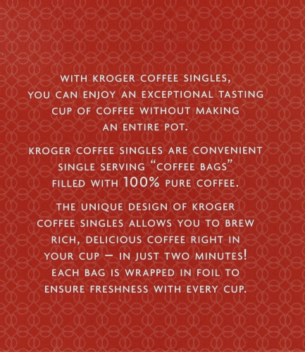 Kroger® Classic Roast Coffee Single-Serve Bags Perspective: left