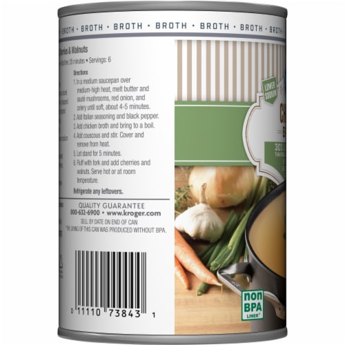 Kroger® Fat Free Lower Sodium Chicken Broth Perspective: left