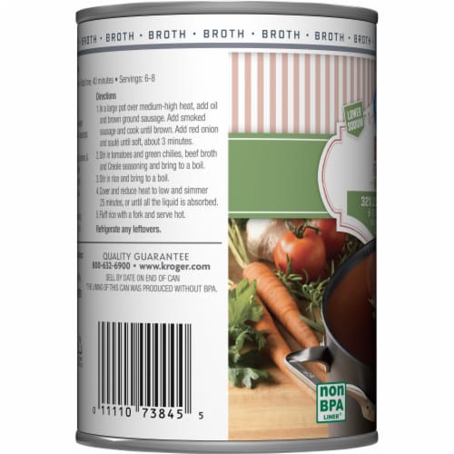 Kroger® Fat Free Reduced Sodium Beef Broth Perspective: left