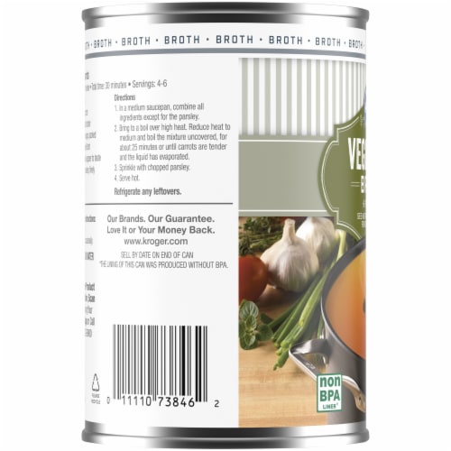 Kroger® Fat Free Vegetable Broth Perspective: left