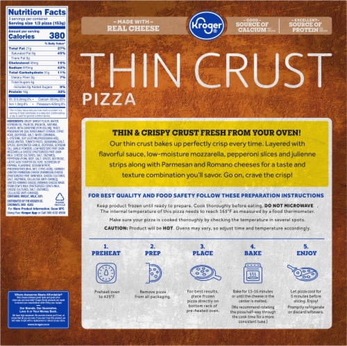 Kroger® Thin Crust Double Pepperoni Pizza Perspective: left