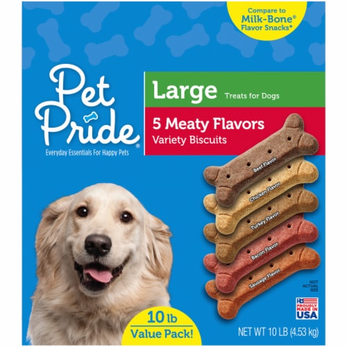 Pet Pride 5 Meaty Flavors Large Biscuits Dog Treats Value Pack 10 lb Ralphs