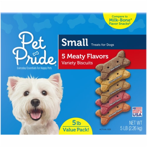 Pet Pride™ Meaty Flavor Small Biscuits Dog Treats Variety Value Pack Perspective: left
